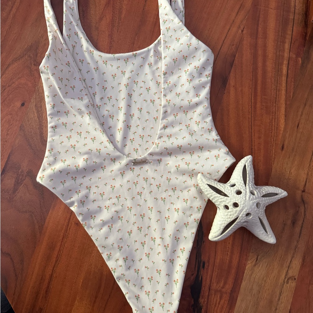 Floral White One-Piece Swimsuit